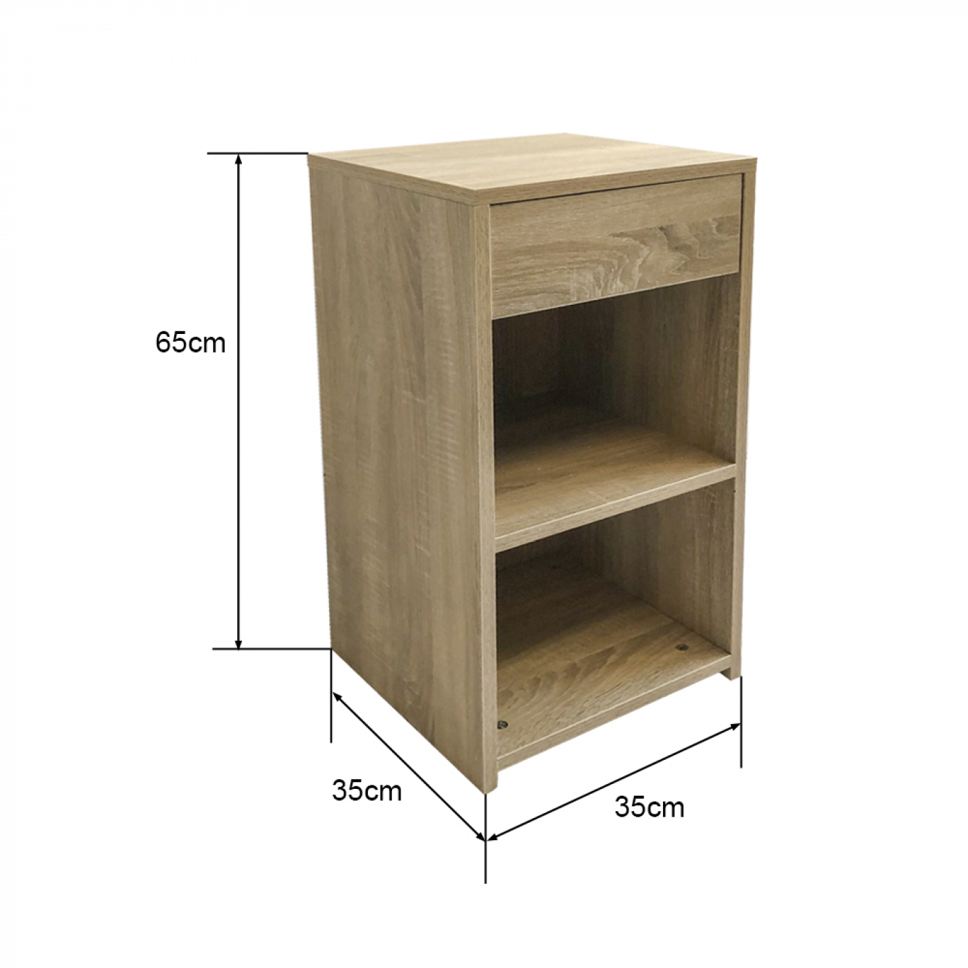 Table de chevet - meuble d'entrée - hauteur 65 cm - marron clair - VDD World FR Table de chevet - meuble d'entrée - hauteur 65 cm - marron clair - VDD World FR