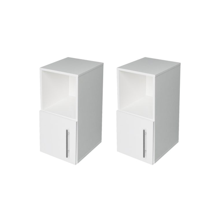 VDD - Table de chevet - Lot de 2 tables de chevet - Tables de chevet - Table de chevet blanche