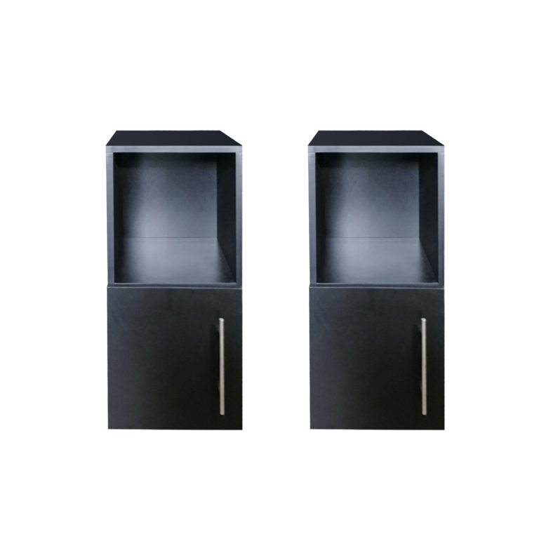 VDD - Table de chevet - Lot de 2 tables de chevet - Tables de chevet - Table de chevet noire