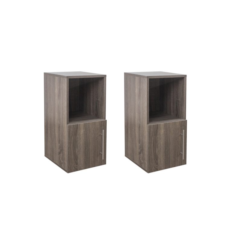 VDD - Table de chevet - Lot de 2 tables de chevet - Tables de chevet - Table de chevet grise