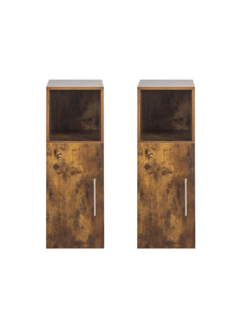 VDD - Table de chevet - Lot de 2 tables de chevet - Tables de chevet - Table de chevet en noyer