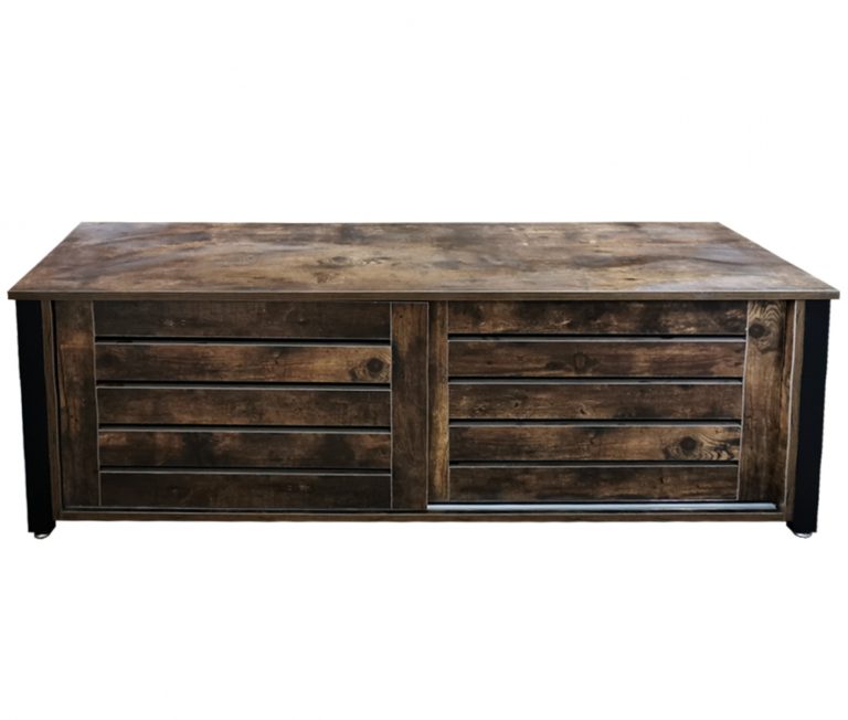 Meuble TV Tough industrial - buffet avec portes coulissantes - 130 cm de large