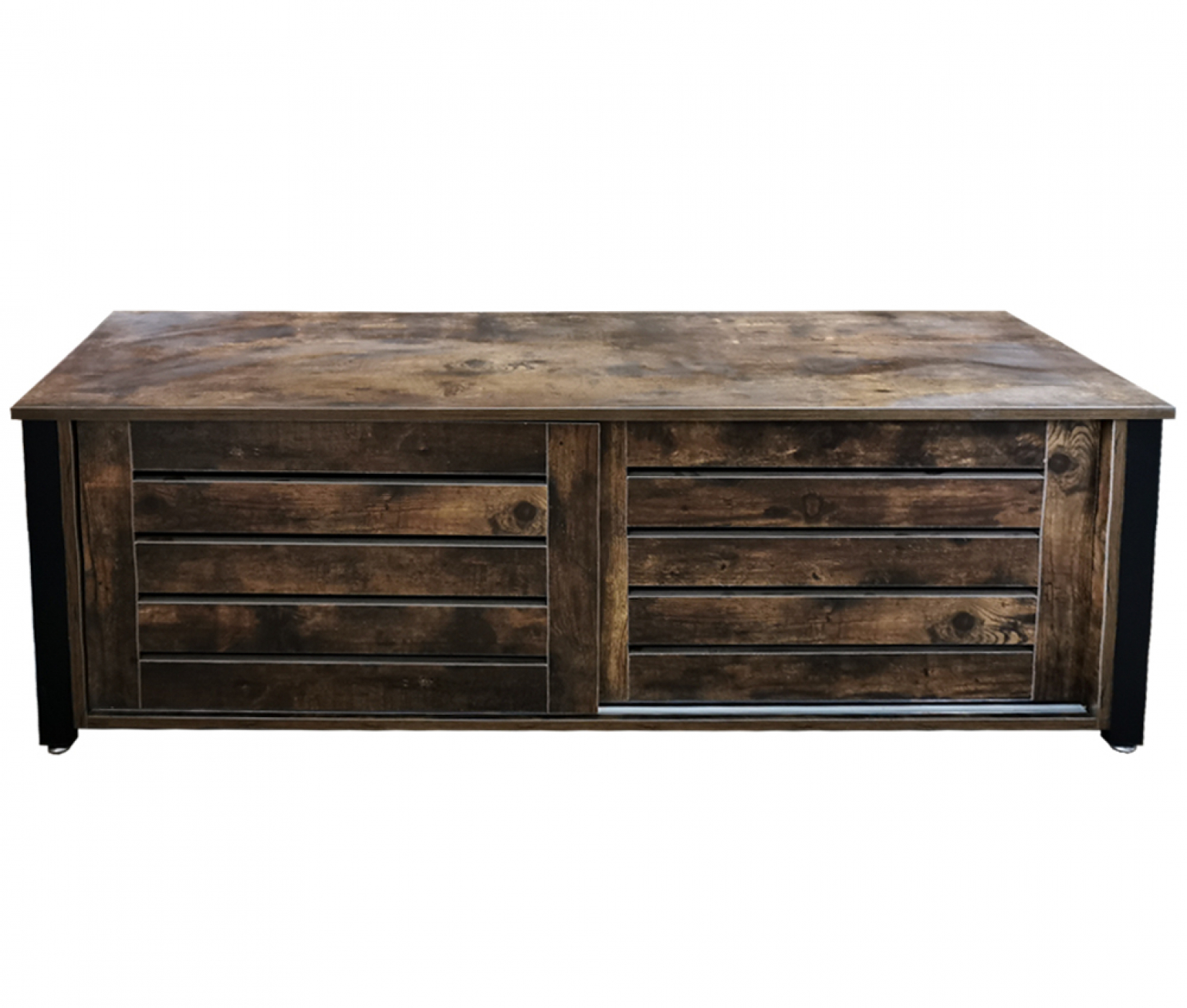 Meuble TV Tough industrial - buffet avec portes coulissantes - 130 cm de large