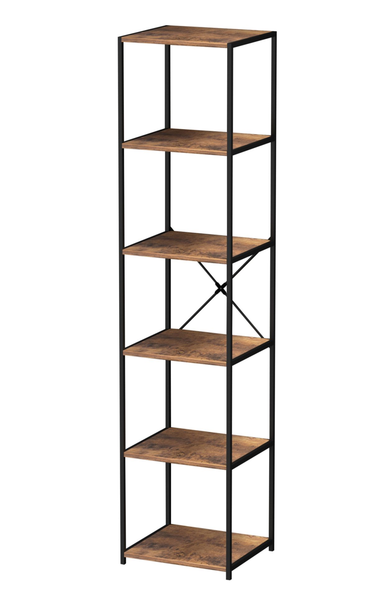 VDD Armoire murale bibliothèque Robuste - design industriel - métal bois - 40 x 40 x 174 cm