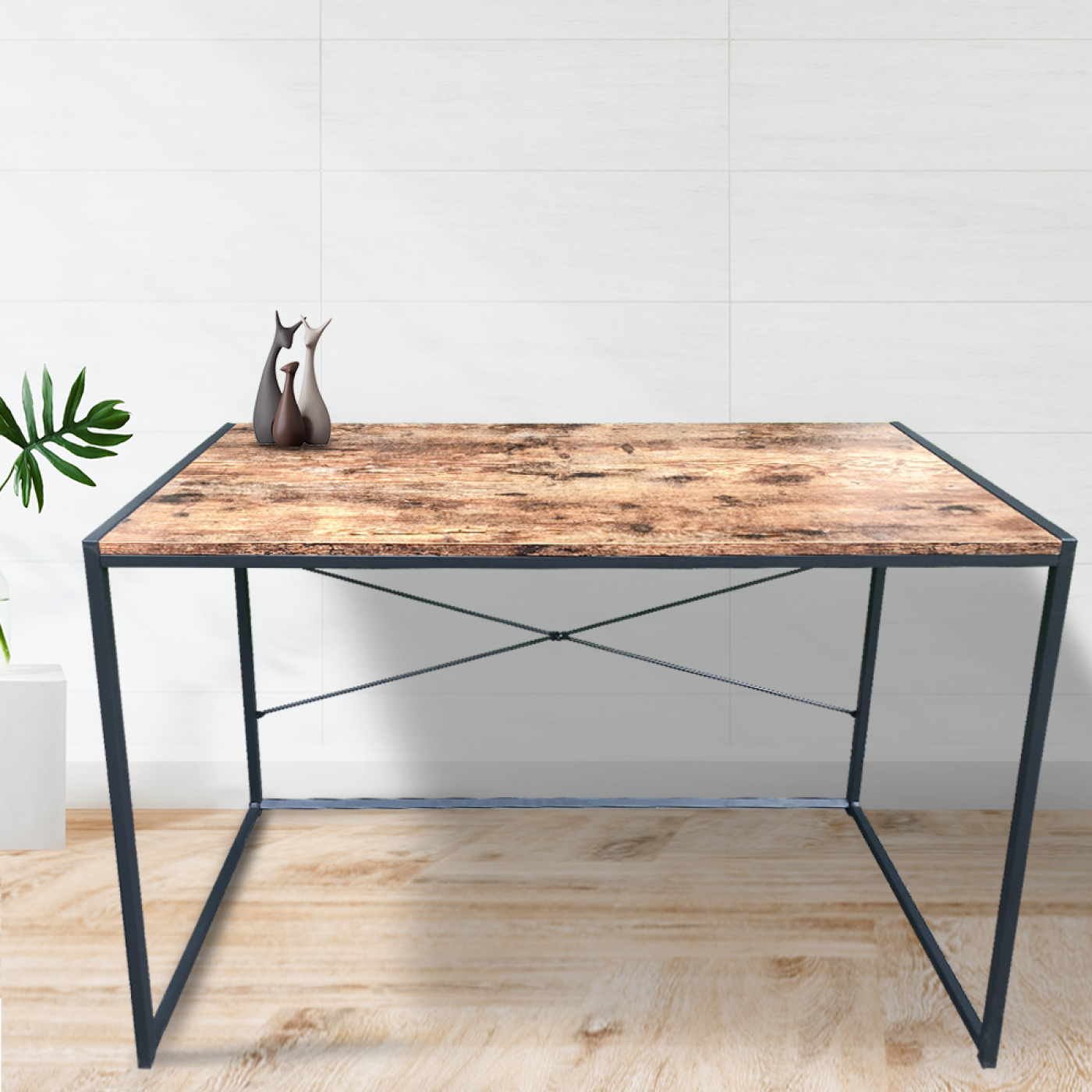 Desk Stoer - table pour ordinateur portable - table d'ordinateur - design industriel - 120 x 60 cm - image alternative