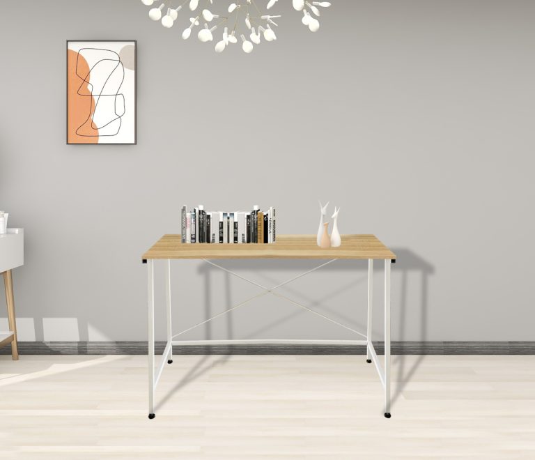 Bureau Stoer - table d'appoint hall ou couloir - style industriel moderne - blanc - VDD World FR