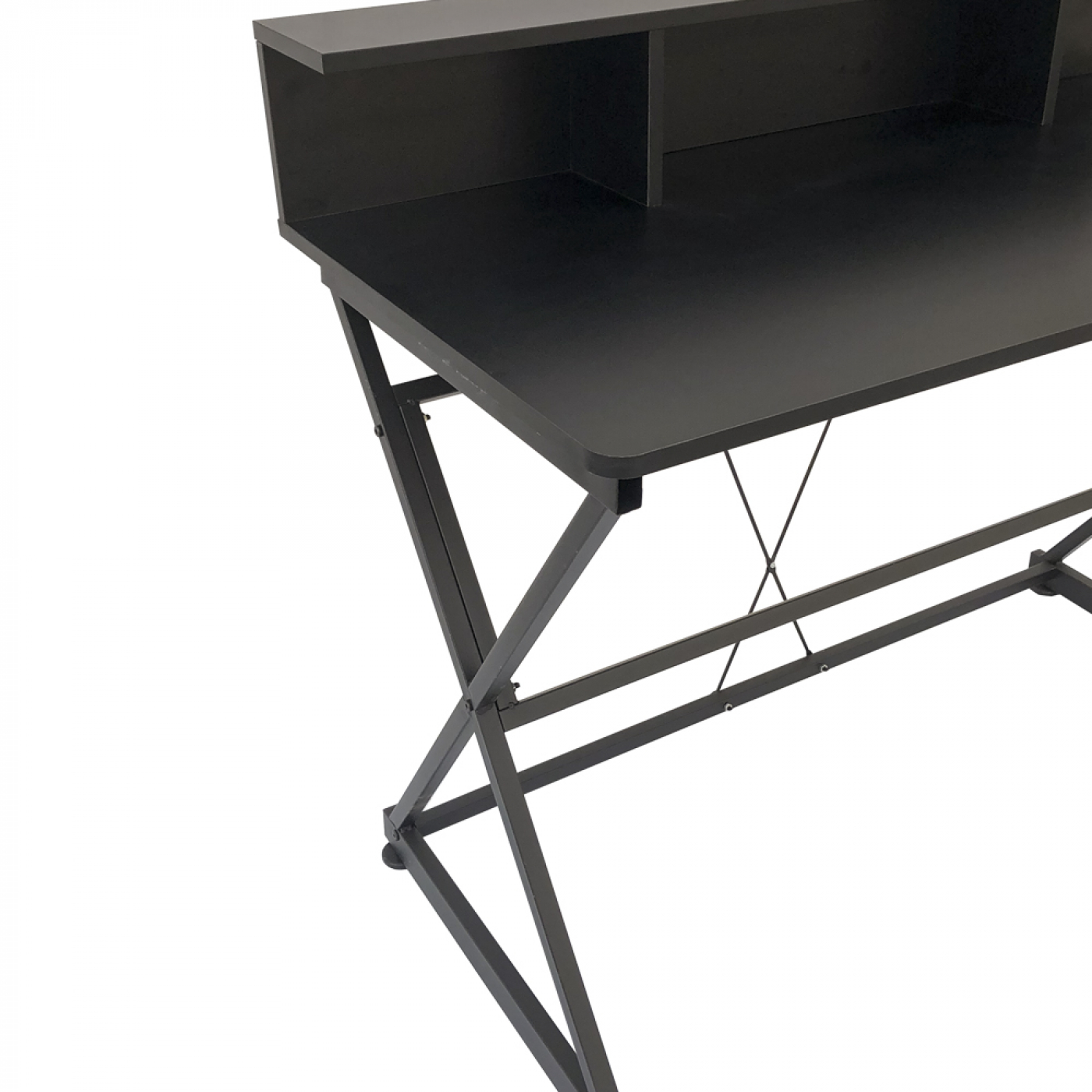 Table de bureau ordinateur portable Tough - style industriel moderne - 110 cm de large - noir - VDD World FR Table de bureau ordinateur portable Tough - style industriel moderne - 110 cm de large - noir - VDD World FR