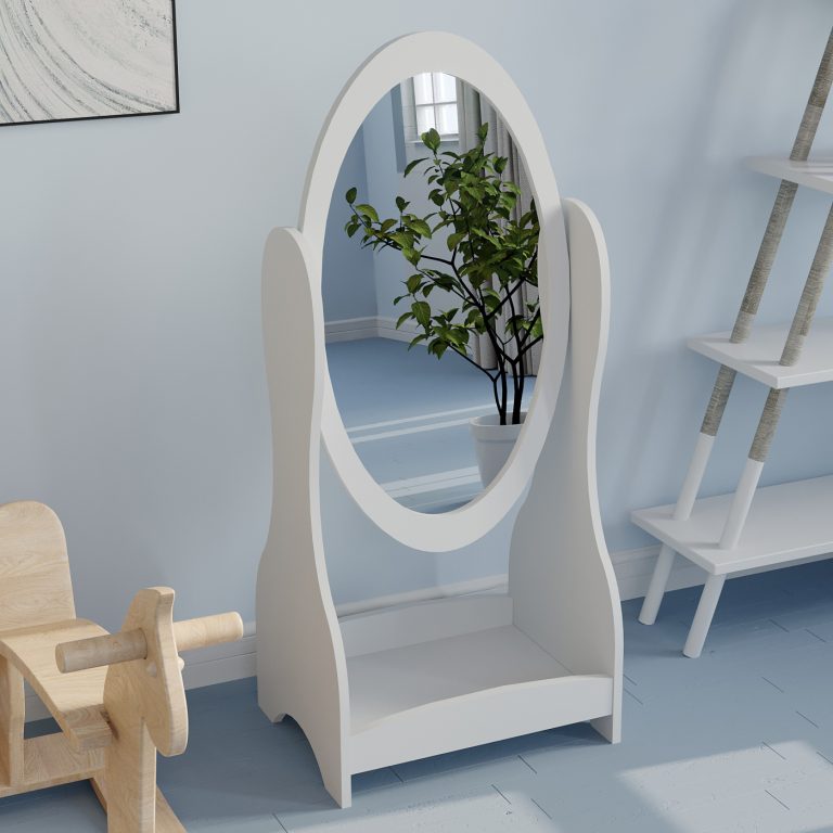 VDD - Miroir - Miroir sur pied - Miroir maquillage - Petit miroir sur pied - Miroir chambre d'enfant - image alternative