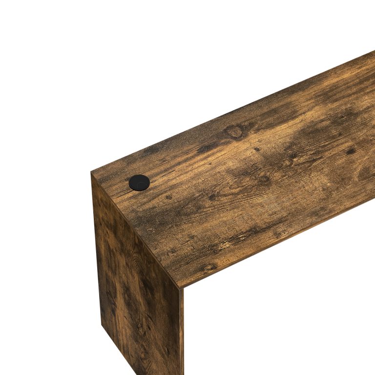 Bureau - table pour ordinateur portable - 140 cm de large et 50 cm de profondeur - noyer - image alternative