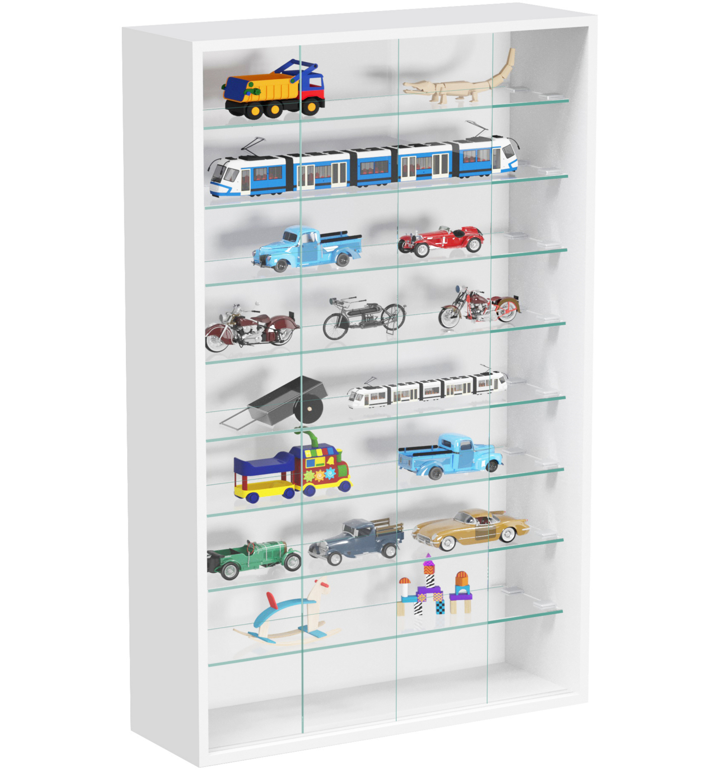 VDD Vitrine debout vitrine murale suspendue - portes coulissantes - 60 x 105 x 20 cm