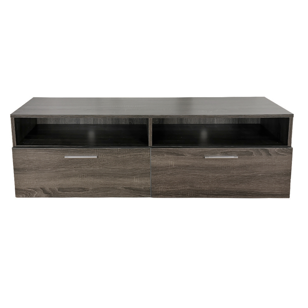 Meuble TV - buffet - largeur 120 cm - couleur gris marron