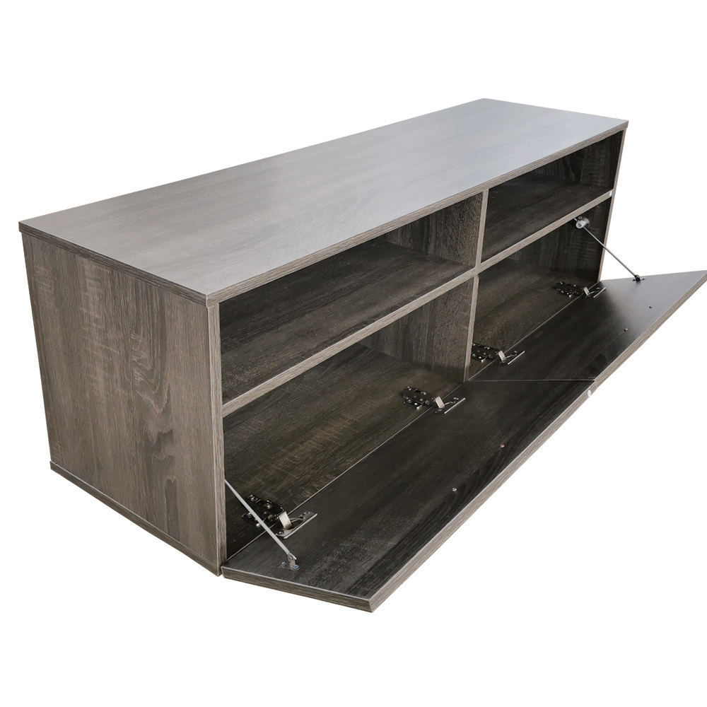 Meuble TV - buffet - largeur 120 cm - couleur gris marron - VDD World FR Meuble TV - buffet - largeur 120 cm - couleur gris marron - VDD World FR