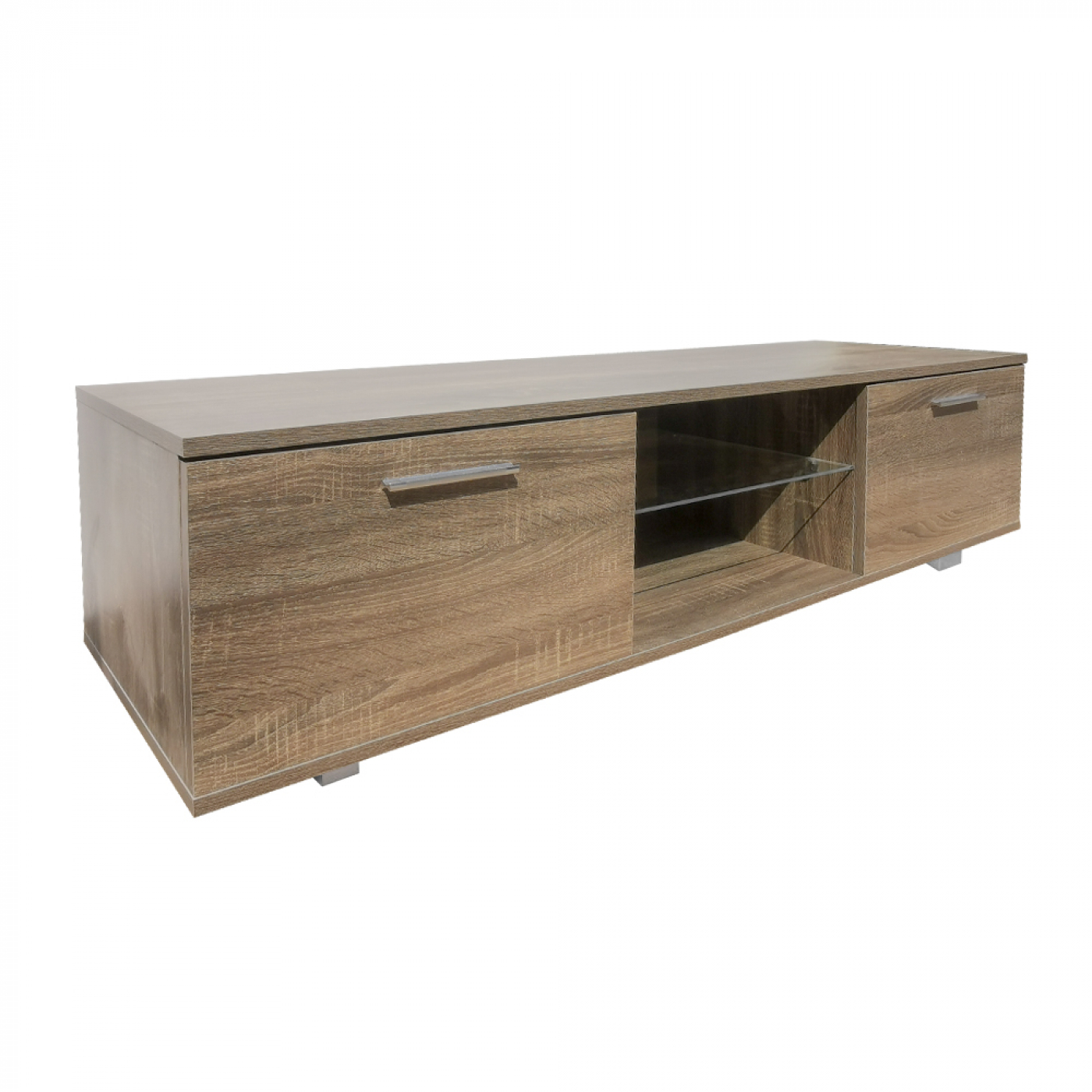 Meuble TV commode Tenues - meuble multimédia - avec éclairage - largeur 140 cm - marron foncé - VDD World FR Meuble TV commode Tenues - meuble multimédia - avec éclairage - largeur 140 cm - marron foncé - VDD World FR