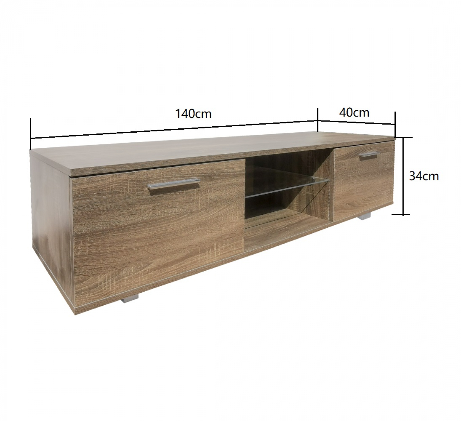 Meuble TV commode Tenues - meuble multimédia - avec éclairage - largeur 140 cm - marron foncé - VDD World FR Meuble TV commode Tenues - meuble multimédia - avec éclairage - largeur 140 cm - marron foncé - VDD World FR