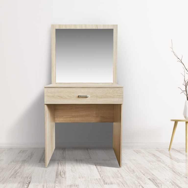 VDD - Coiffeuse maquillage maquillage table de maquillage bureau - coiffeuse - marron clair - image alternative