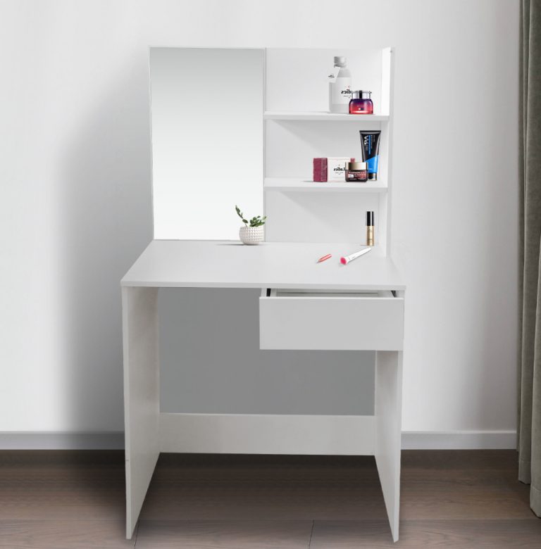 Coiffeuse maquillage table de maquillage - coiffeuse - avec miroir - blanc - image alternative