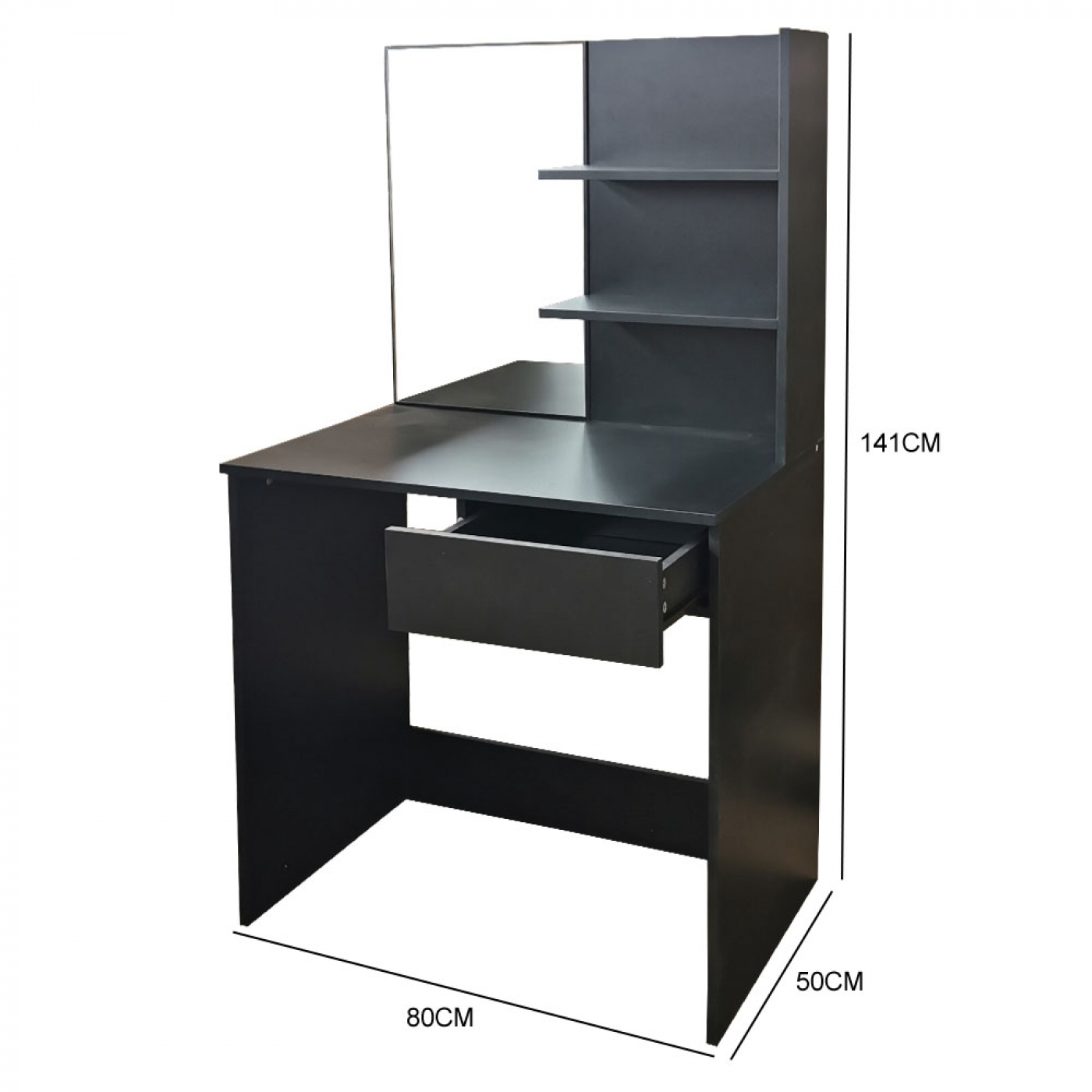 Coiffeuse maquillage table de maquillage - coiffeuse - avec miroir - noir - VDD World FR Coiffeuse maquillage table de maquillage - coiffeuse - avec miroir - noir - VDD World FR