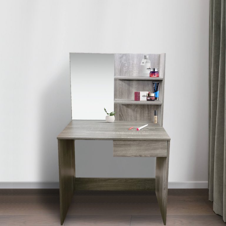 Coiffeuse maquillage maquillage maquillage - coiffeuse - avec miroir - marron - image alternative
