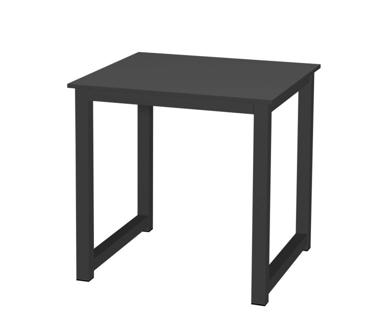 Table de cuisine - table bureau - 75 cm x 75 cm - noir