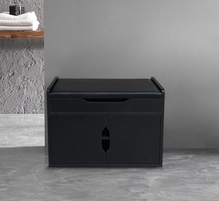 Meuble à chaussures pour couloir avec rangement - étagère à chaussures - coussin de siège pliable - - image alternative