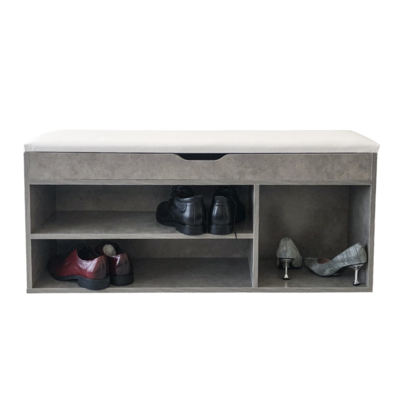 Banc d'entrée meuble à chaussures avec espace de rangement - étagère à chaussures avec coussin d'ass - VDD World FR Banc d'entrée meuble à chaussures avec espace de rangement - étagère à chaussures avec coussin d'ass - VDD World FR