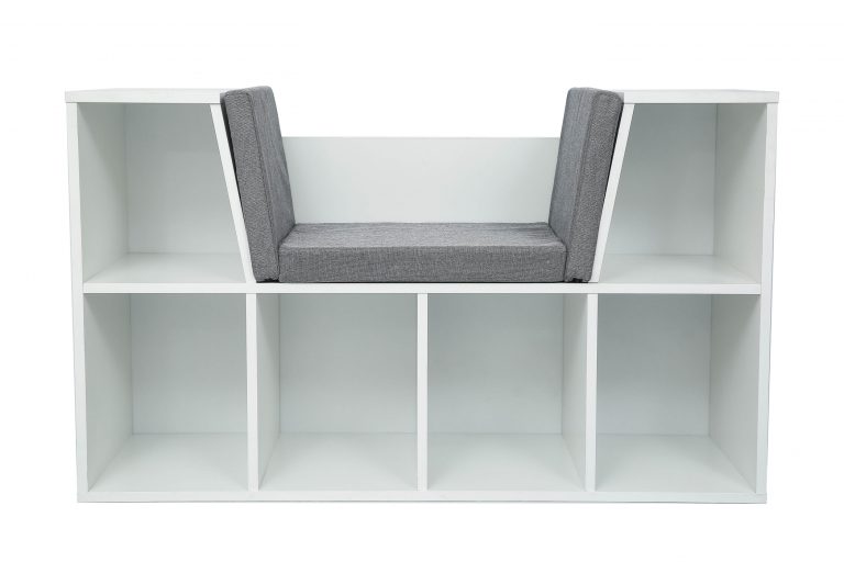 Armoire à chaussures avec coussin d'assise - étagère à chaussures chambre à coucher