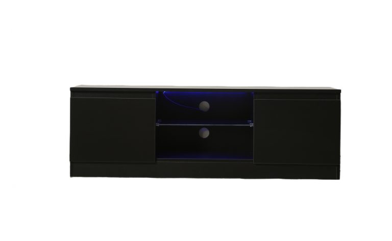 Buffet meuble TV - Meuble TV - 120 cm de large - noir