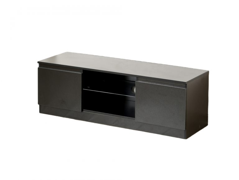 Buffet meuble TV - Meuble TV - 120 cm de large - noir - image alternative