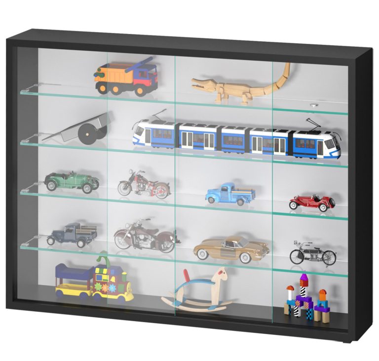 VDD Vitrine debout vitrine murale suspendue - portes coulissantes - 75 x 55 x 14 cm