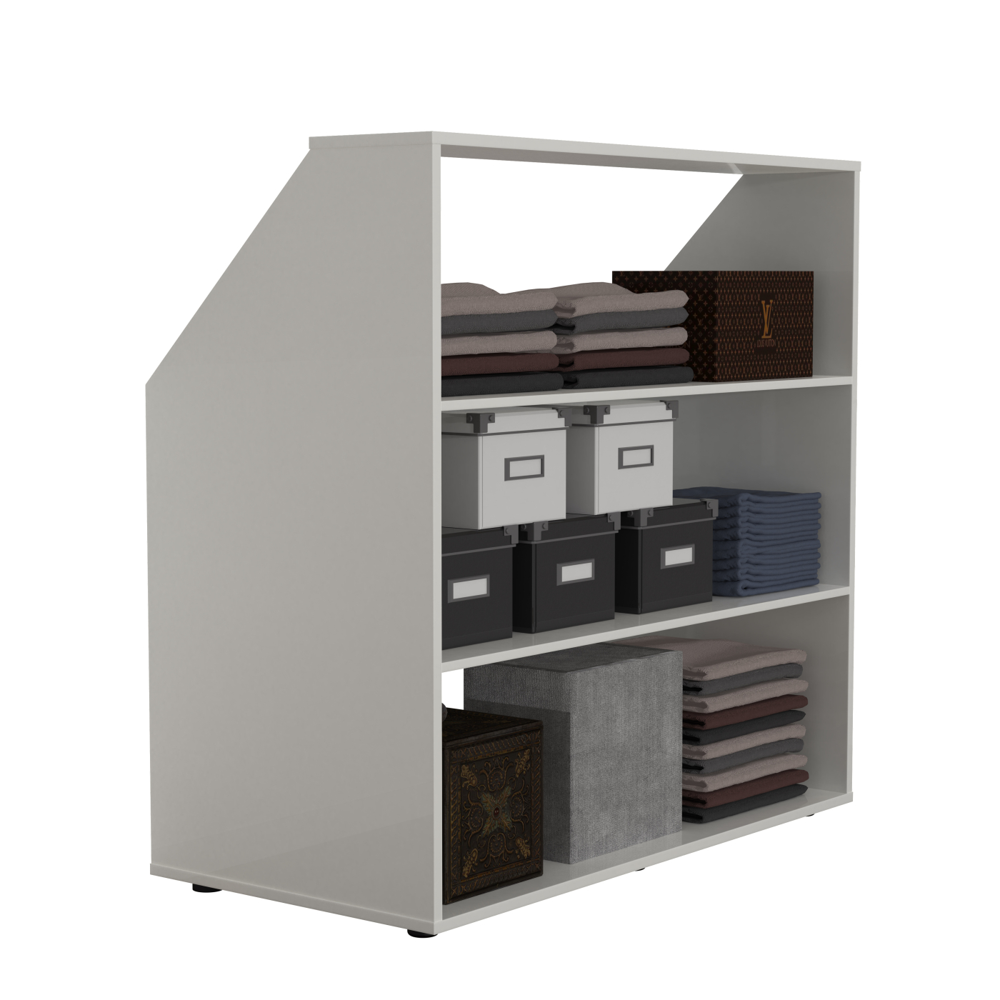 VDD - Armoire murale inclinée - Armoire murale inclinée blanche - Armoire à vêtements