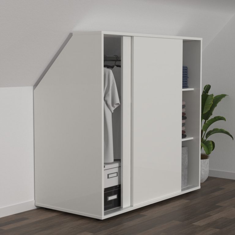 VDD - Armoire murale inclinée - Armoire à vêtements - Armoire à vêtements - Armoire de rangement - A - image alternative