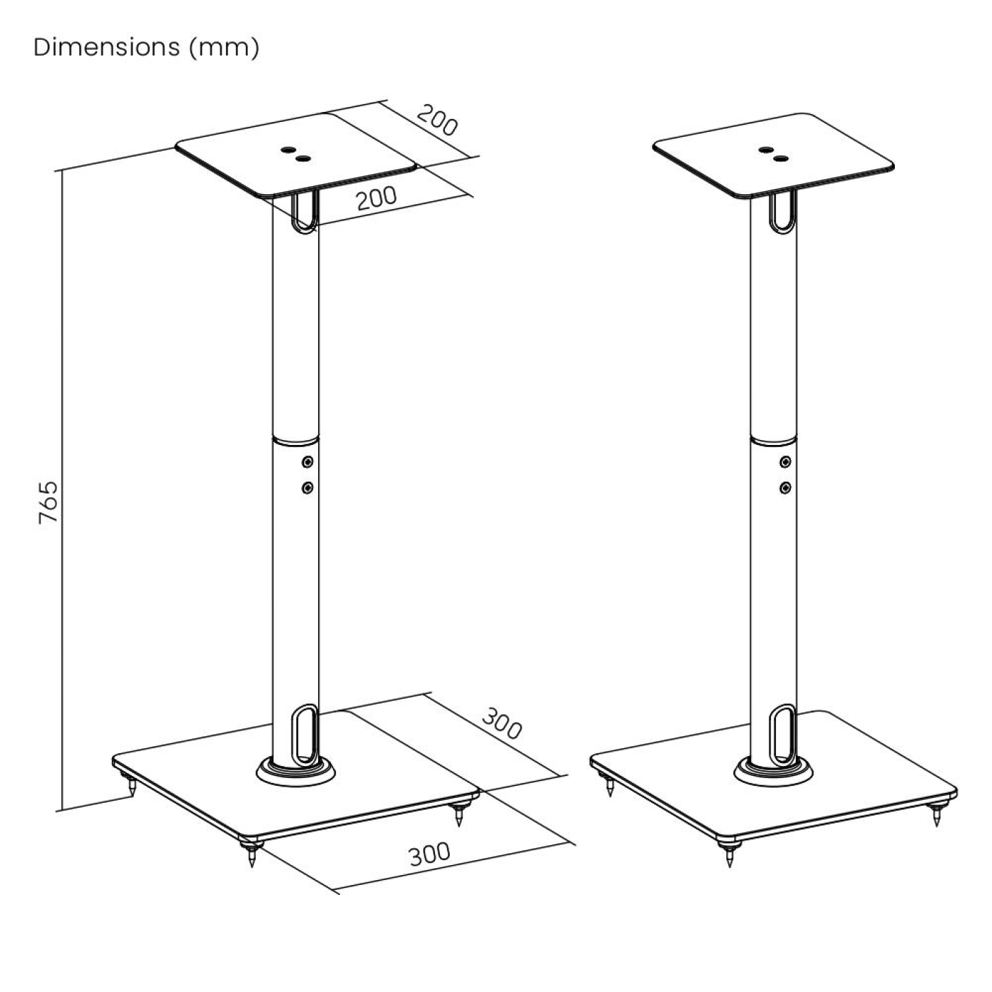VDD Gaming Speaker Stand - Support universel pour haut-parleurs - Noir - VDD World FR VDD Gaming Speaker Stand - Support universel pour haut-parleurs - Noir - VDD World FR