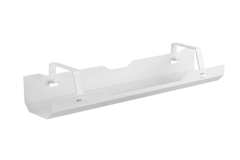 Chemin de câbles pour sous bureau - largeur 60 cm - blanc