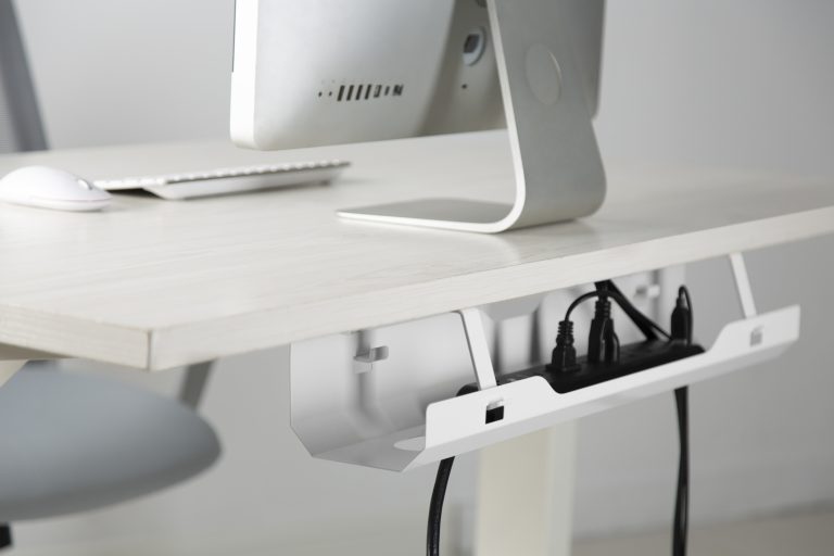 Chemin de câbles pour sous bureau - largeur 60 cm - blanc - image alternative