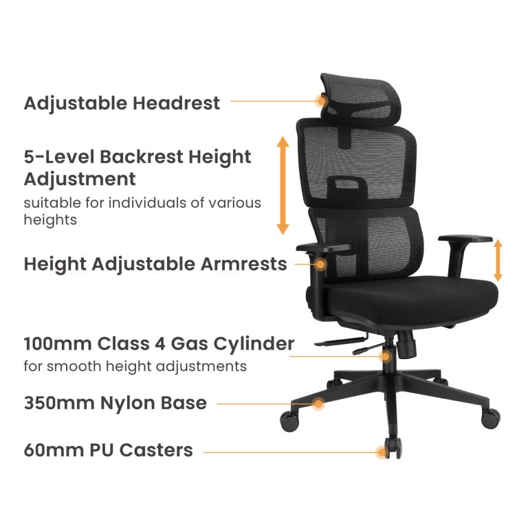VDD - chaise de bureau ergonomique - basculante - réglable en hauteur - image alternative