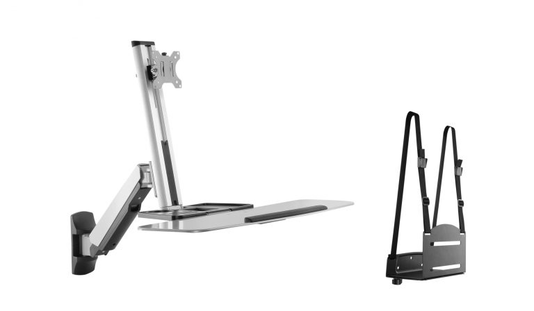 Support mural de bureau assis-debout - support de moniteur support de bureau pour clavier