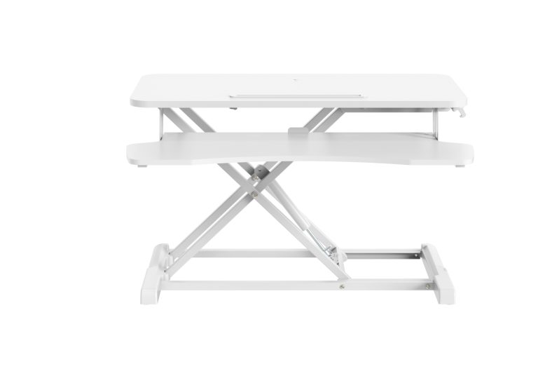Bureau assis debout rehausseur ergonomique - poste de travail réglable en hauteur - 80 cm de large - image alternative