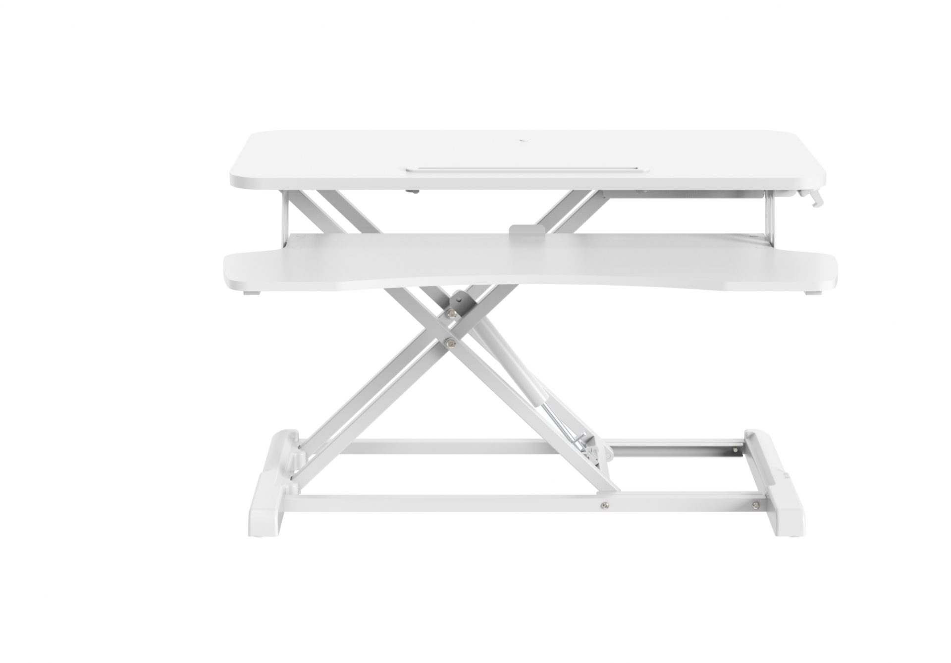 Bureau assis debout rehausseur ergonomique - poste de travail réglable en hauteur - 80 cm de large - image alternative