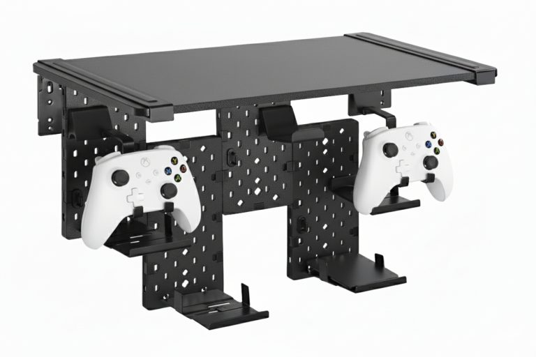 VDD - Etagère pour médias - rangement pour médias - pegboard - noir