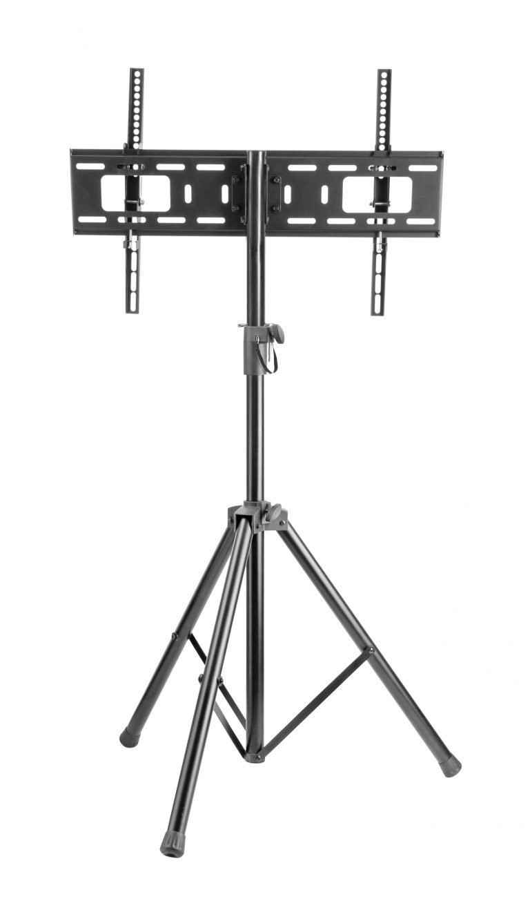 Meuble TV - Support TV - trépied - design industriel - réglable en hauteur jusqu'à 188 cm