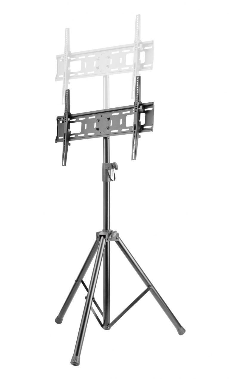Meuble TV - Support TV - trépied - design industriel - réglable en hauteur jusqu'à 188 cm - image alternative