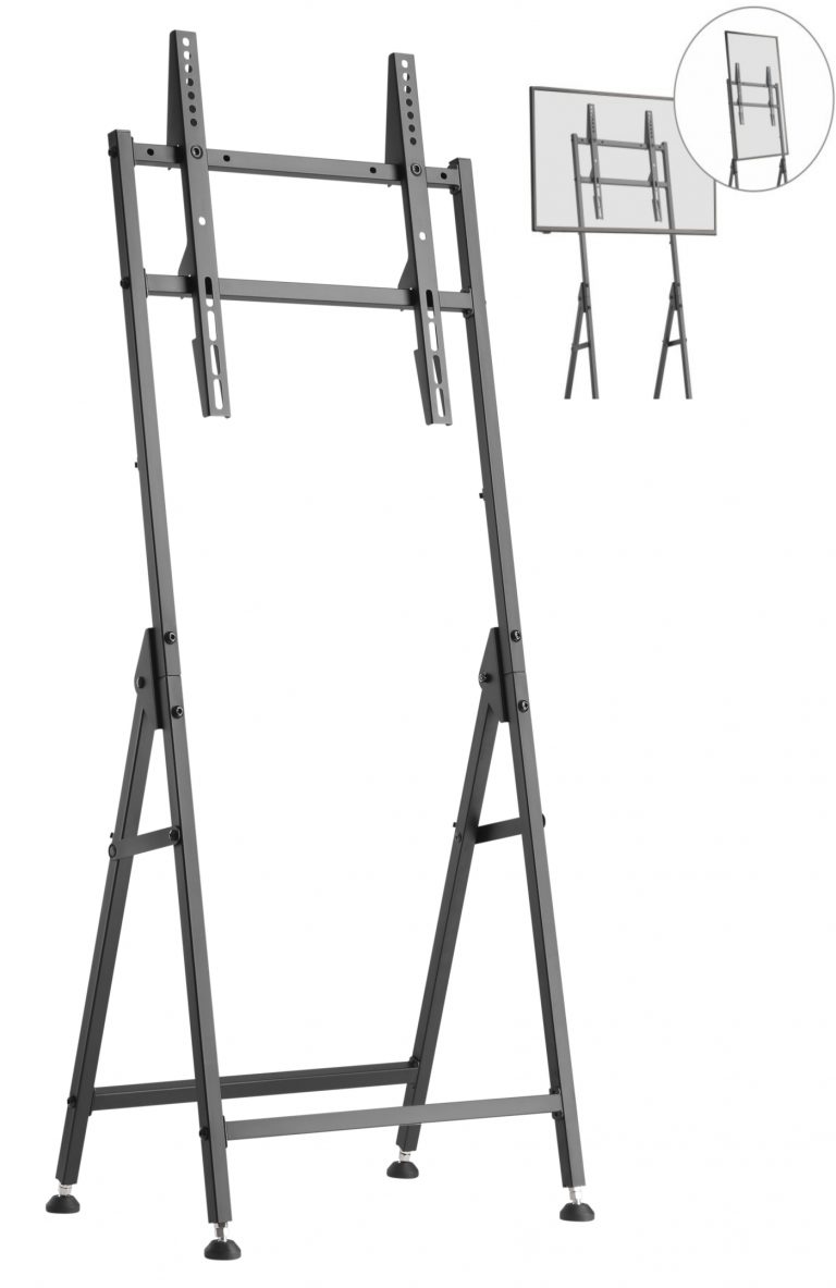 Meuble TV pliable - support tableau blanc - écran jusqu'à 55 pouces