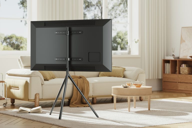 VDD TV stand - TV easel - noir - écrans de 45 à 65 pouces - image alternative