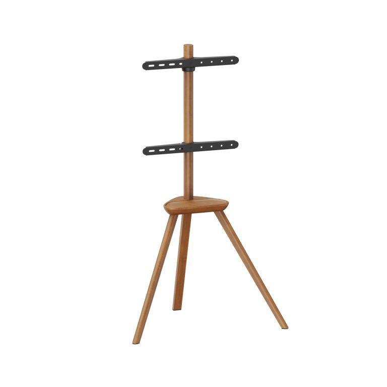 Support TV VDD - Support au sol - Trépied de studio - Chevalet design - jusqu’à 65 pouces - Brun