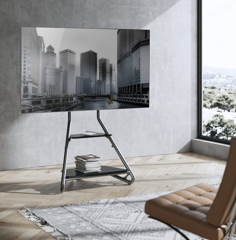 Trépied standard TV mobile - écran TV jusqu'à 86 pouces - capacité de charge 120 kg - VDD World FR