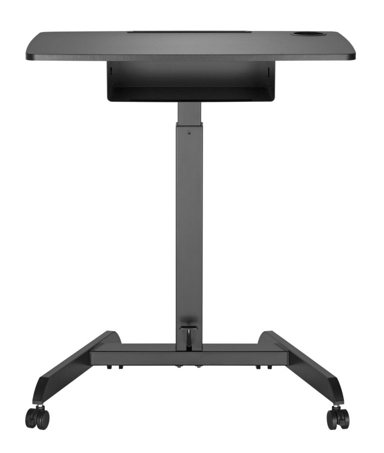 Bureau assis debout table d'ordinateur portable - bureau de présentation - mobile