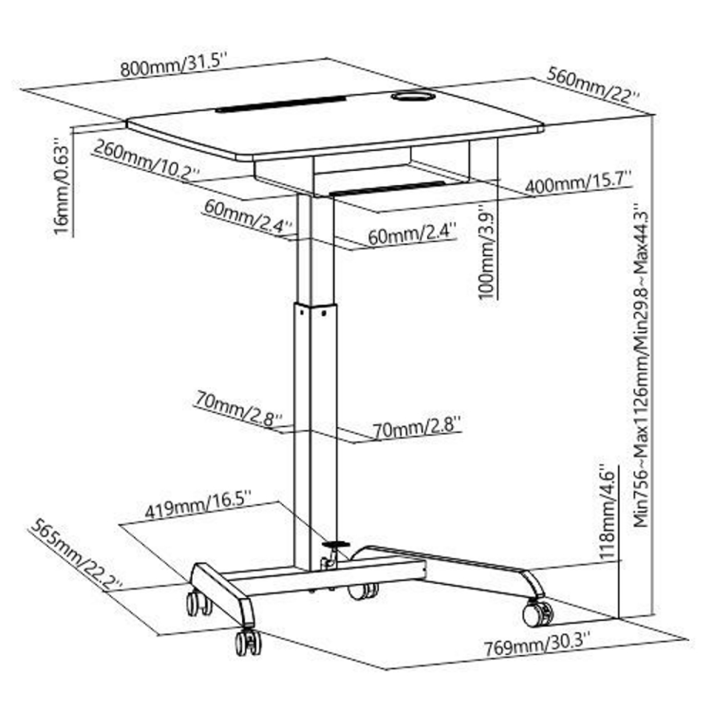 Bureau assis-debout mobile - table pour ordinateur portable - poste de travail mobile - VDD World FR Bureau assis-debout mobile - table pour ordinateur portable - poste de travail mobile - VDD World FR