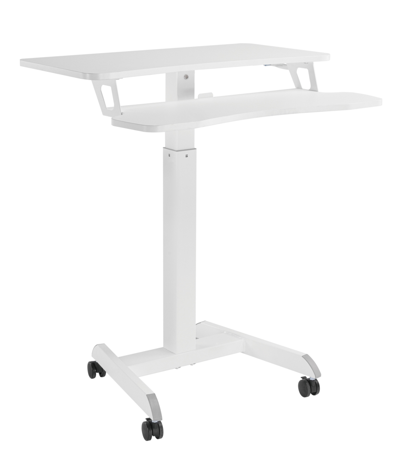 Table d'ordinateur portable de bureau assis-debout - mobile - réglable en hauteur