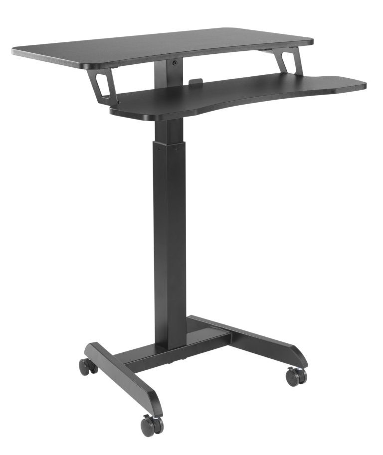 Table d'ordinateur portable de bureau assis-debout - mobile - réglable en hauteur