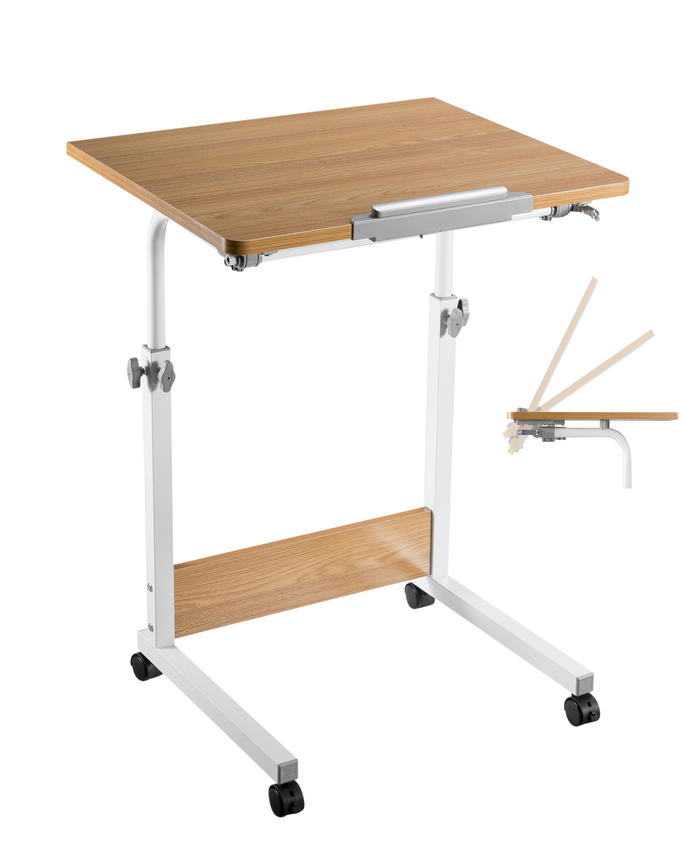Table d'ordinateur portable bureau mobile - pupitre - réglable en hauteur 68 - 96 cm - VDD World FR Table d'ordinateur portable bureau mobile - pupitre - réglable en hauteur 68 - 96 cm - VDD World FR